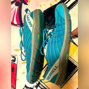Merrell vibrant aqua performance footwear sneaker